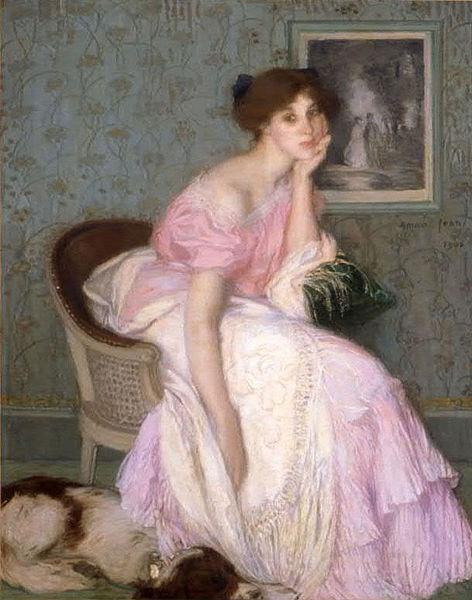 Edmond Aman-Jean Portrait of Miss Ella Carmichael